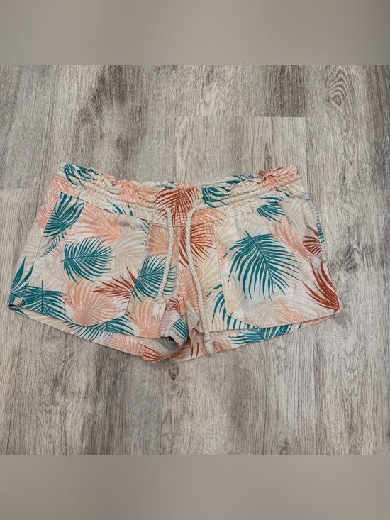 Roxy Pants - Roxy Tropical Palm Print Linen Blend Drawstring Shorts Size Medium